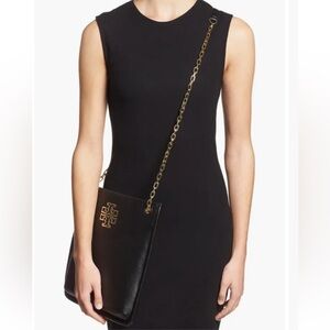 Tory Burch Britten Leather Swingpack Crossbody Shoulder Bag Black